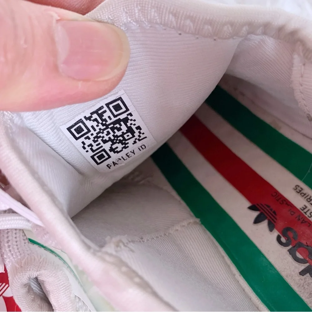 Adidas Kids White,‎ Red, and Green nmd Sneakers